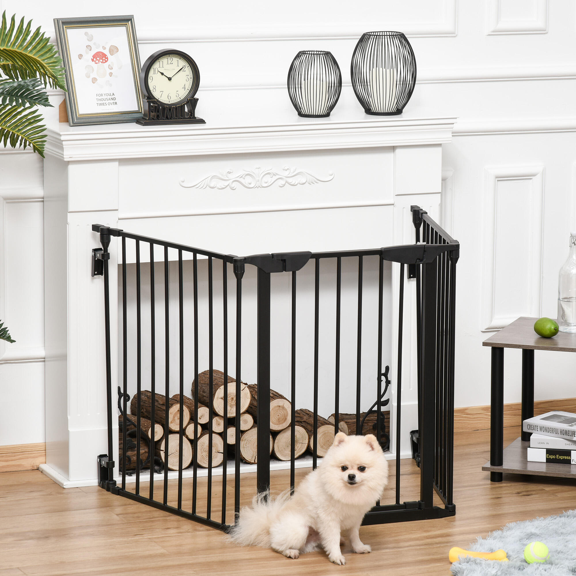 Barrera de Seguridad para Perros PawHut 180x74.5 cm Negro 2/7