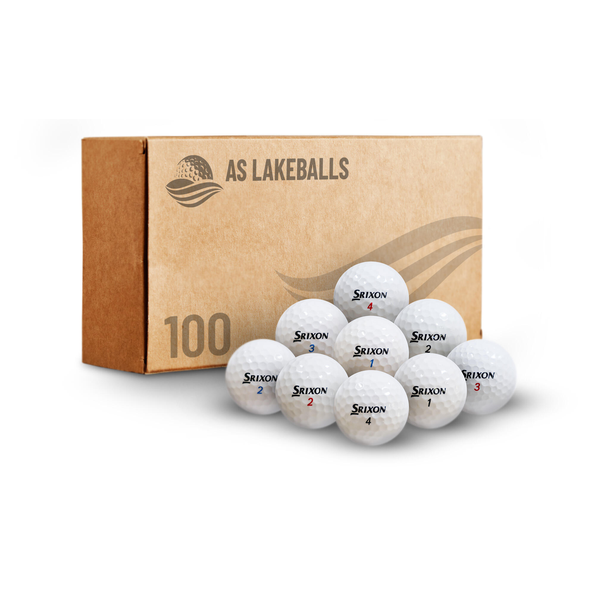 SRIXON 100 balles Srixon Mix AA-AAA Lakeballs