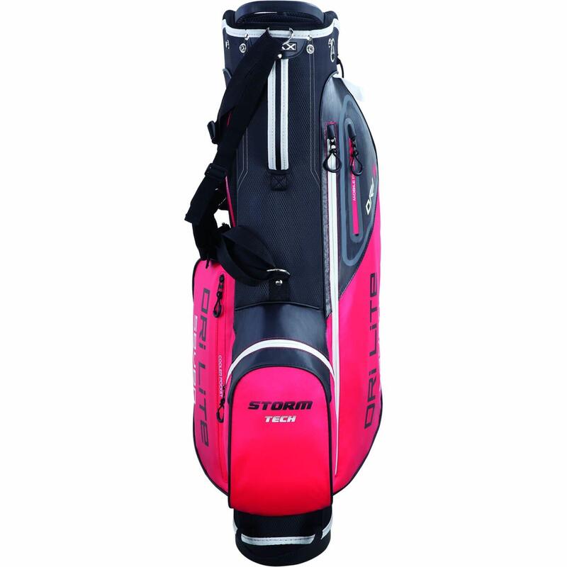 Dri Lite Seven - Sac de golf imperméable - Sac trépied - Noir Rouge