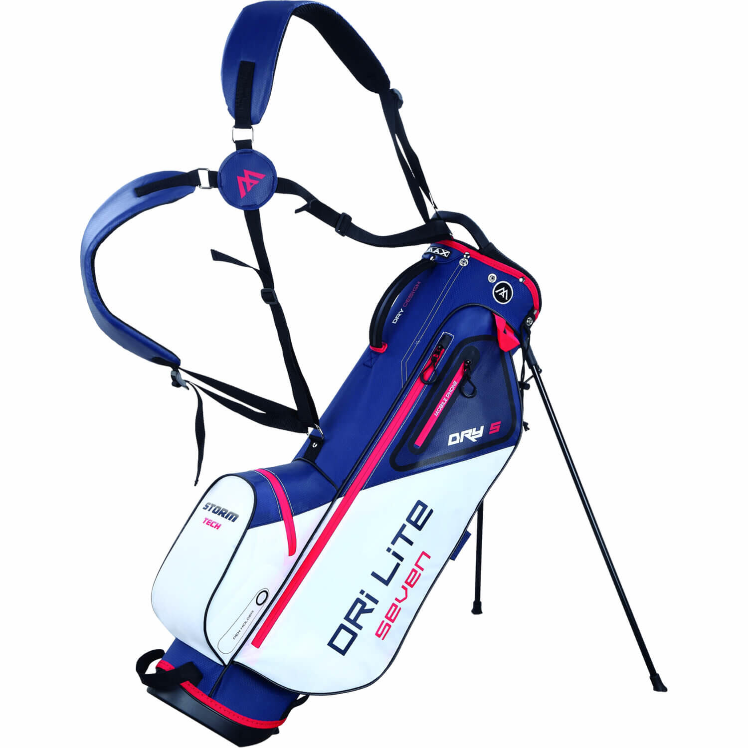 Big Max - Dri Lite Seven - Sac De Golf Imperméable - Sac Trépied - Blanc - Sac De Golf - Blanc|bleu|rouge - Taille Unique - Decathlon