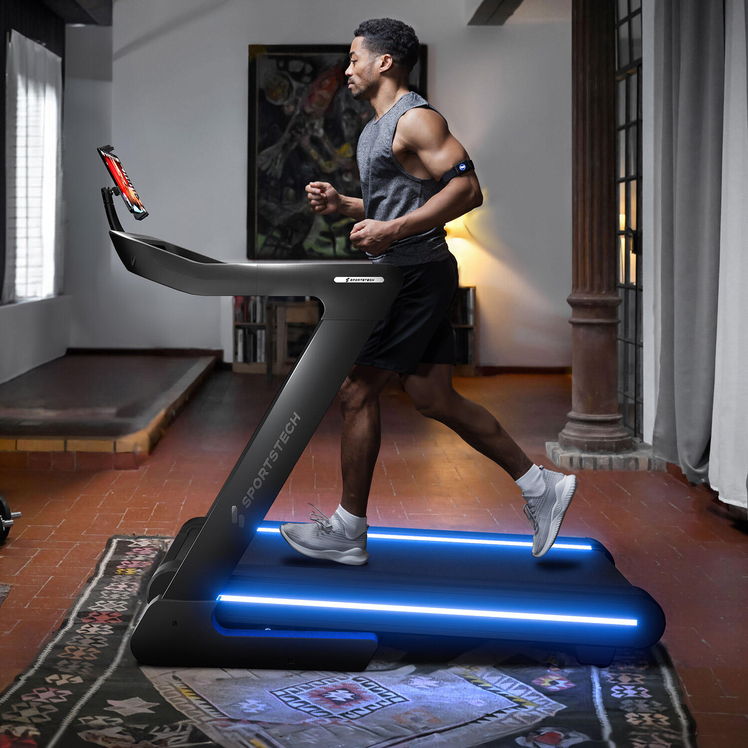 Sportstech Laufband sTread Lite | Klappbar | LED-Beleuchtung | Bis 20 km/h 2/8