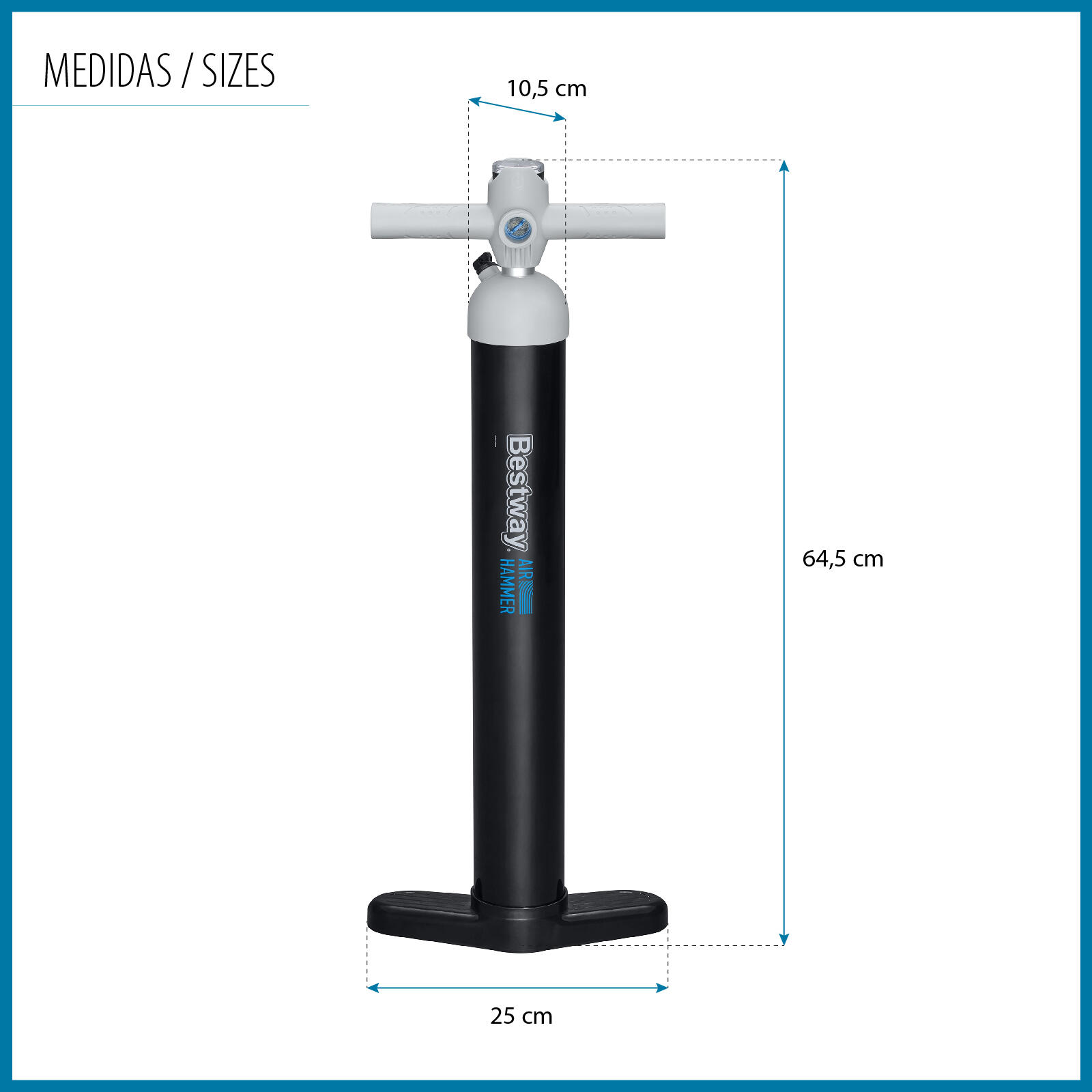 Bomba de Ar Bestway 25 x 10,5 x 65 cm 4/7