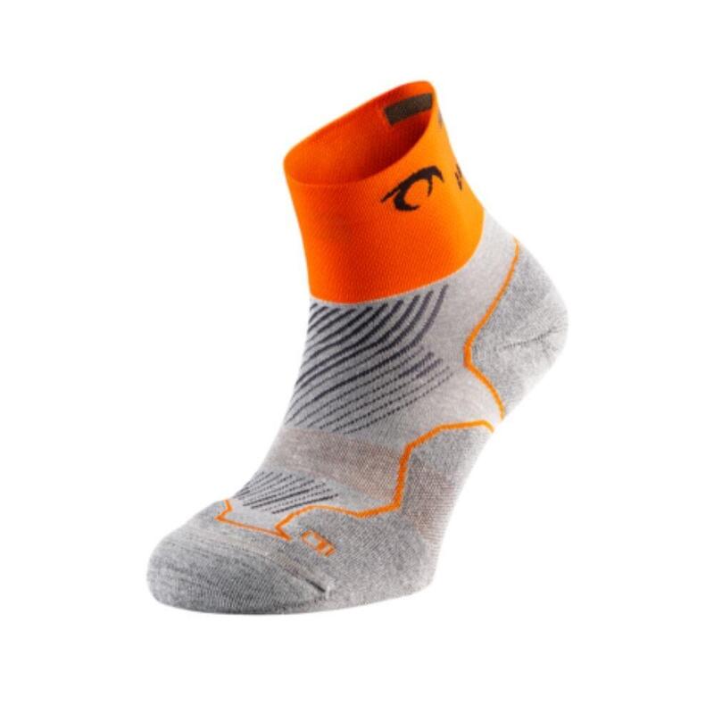 Calcetines Distance Three unisex Gris hielo/naranja running Unisex Gris LURBEL