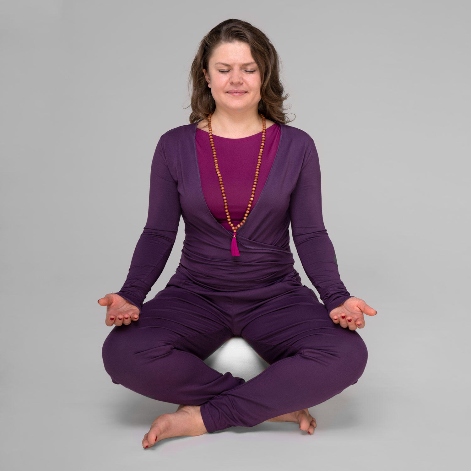 Loose Pants, bequeme Yogahose, Modal, deep purple (Blackberry Wine) 6/6