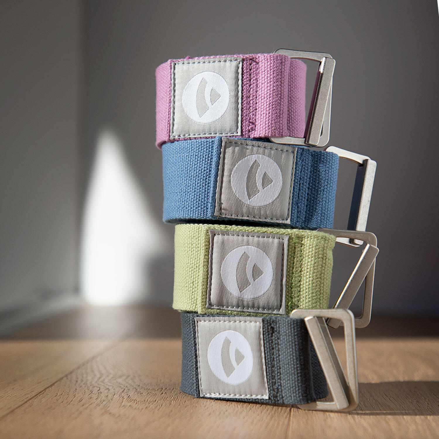PADMA Yogagurt Baumwolle mit Schiebeschnalle Edelstahl matt, anthrazit 6/6