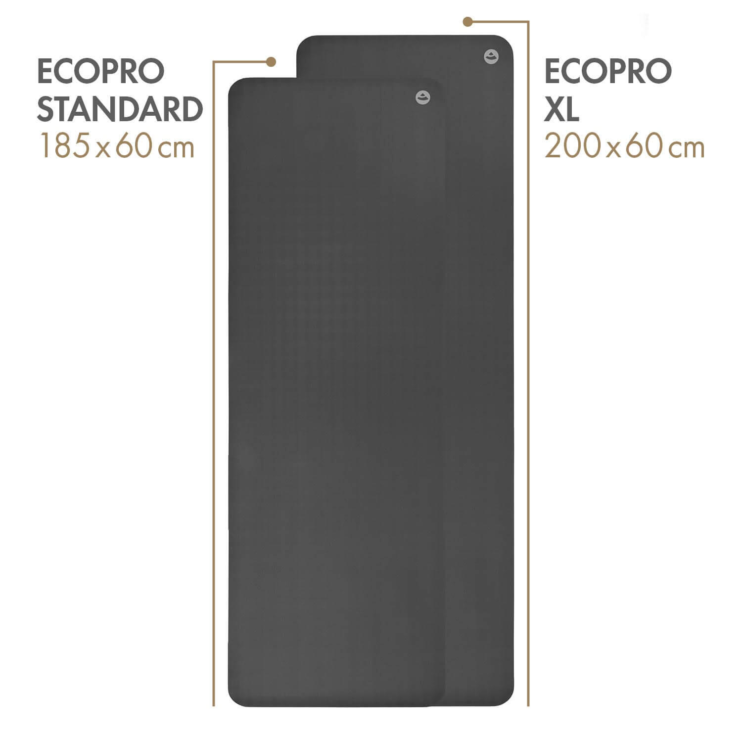 Tappetino yoga in gomma Bodhi EcoPro XL da 4 mm - Lungo 200 cm - Antiscivolo 5/7