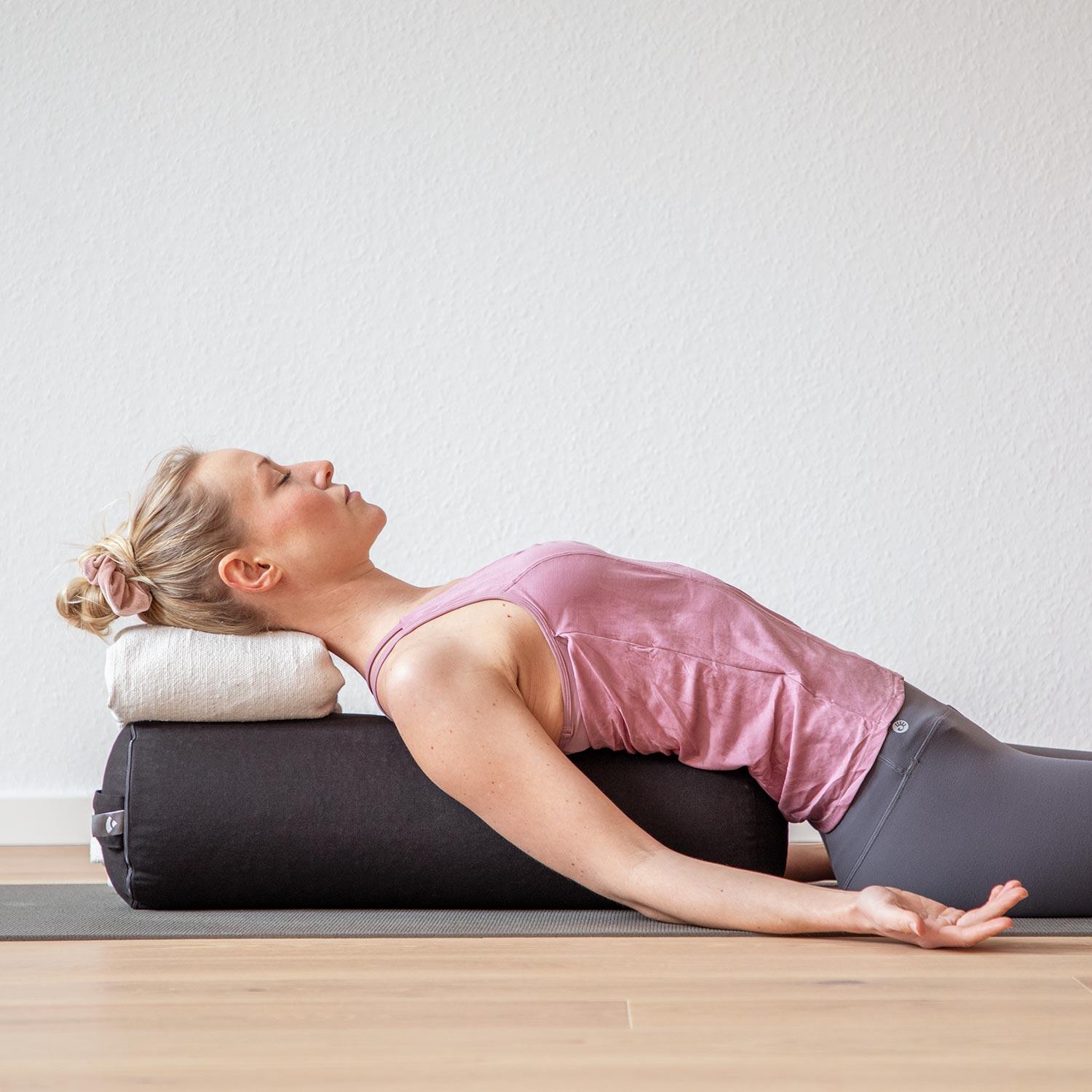 Yoga Bolster BASIC Dinkel Eisblau | Dinkelhülsen 5/5