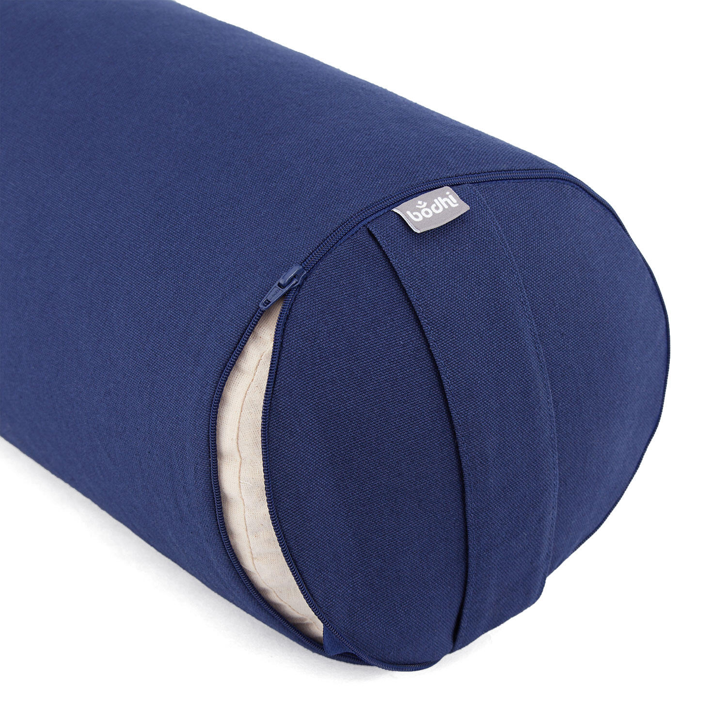 Yoga-Bolster (rund) BASIC dunkelblau, Dinkelhülsen 3/6