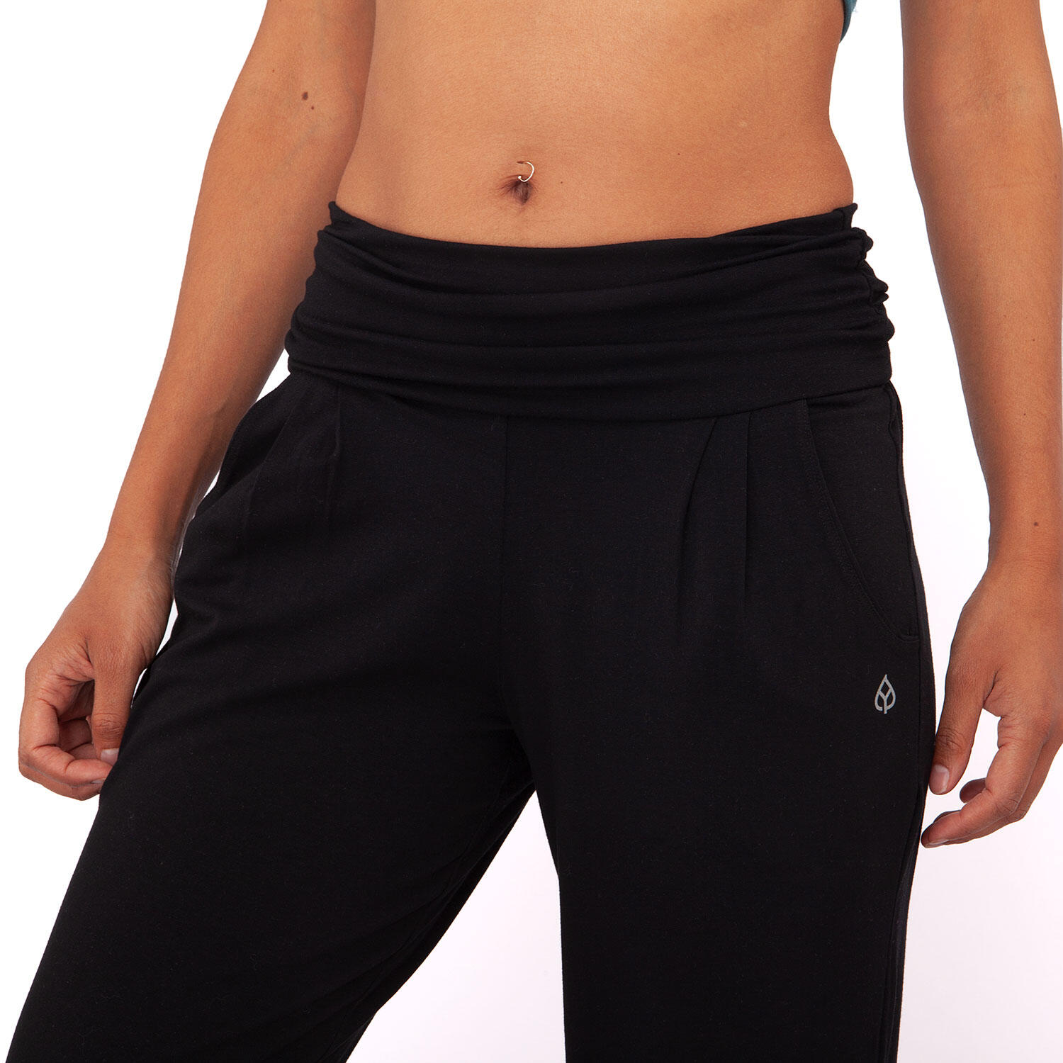Loose Pants, bequeme Yogahose, Modal, Schwarz 6/6