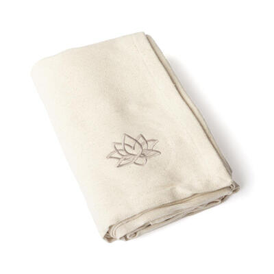 Coperta yoga in cotone Bodhi Shavasana 150 x 200 cm - ecru