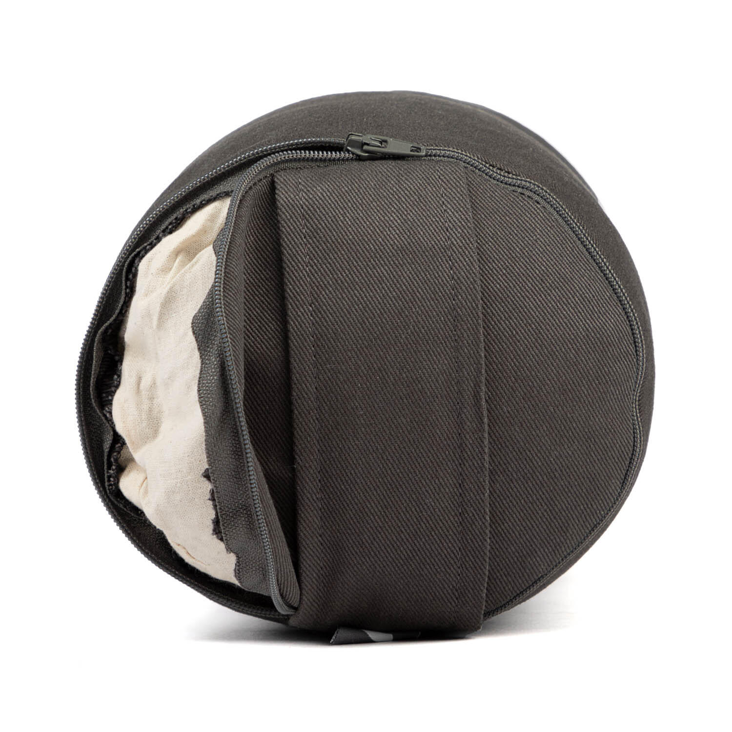 Yoga Mini-Bolster (rund), Nackenrolle, ECO, Buchweizenschalen  Anthrazit 3/5