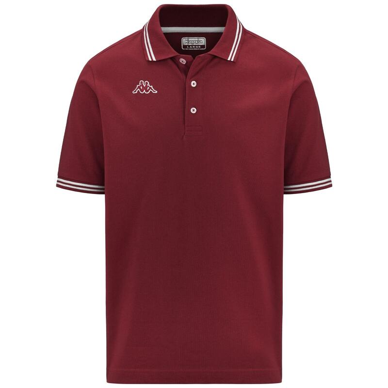 kappa polo maniche corte da uomo in cotone rosso da fitness