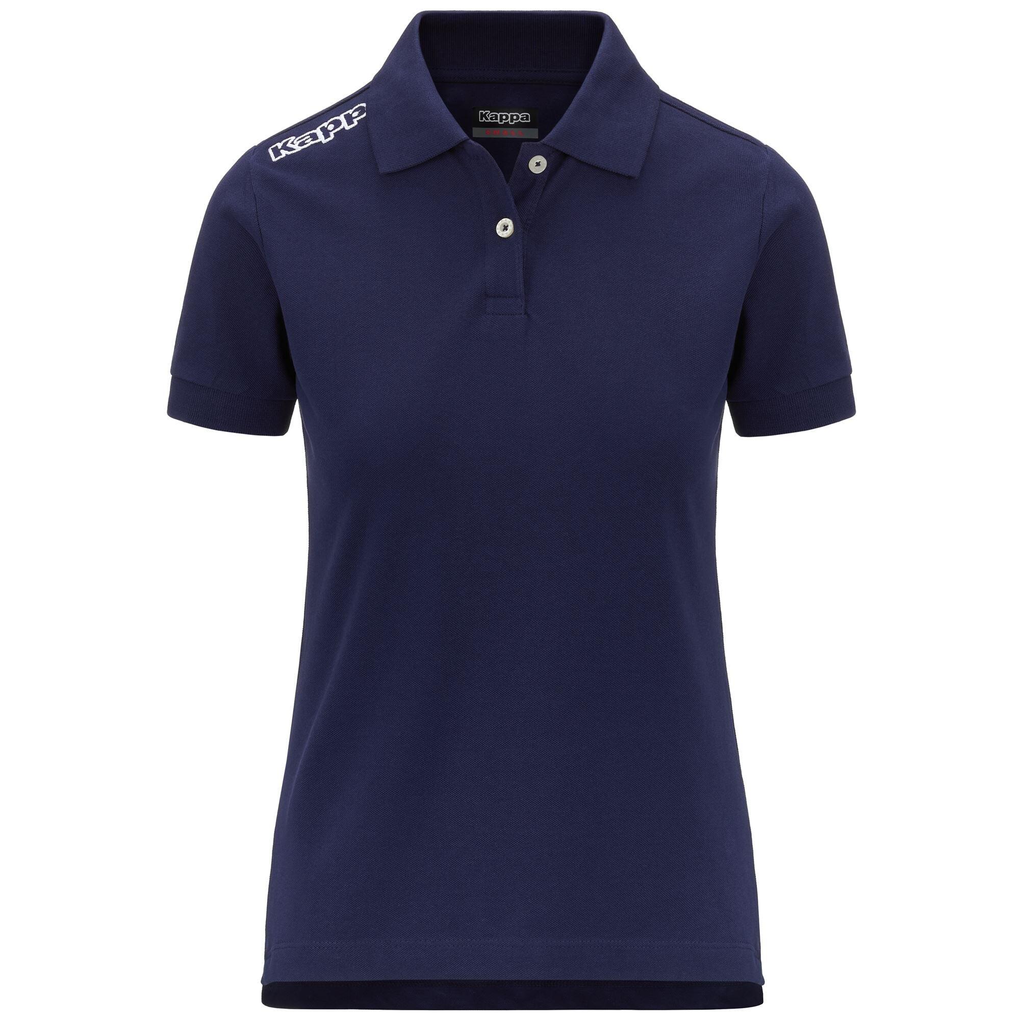 KAPPA polo maniche corte da bambino in cotone blu da allenamento