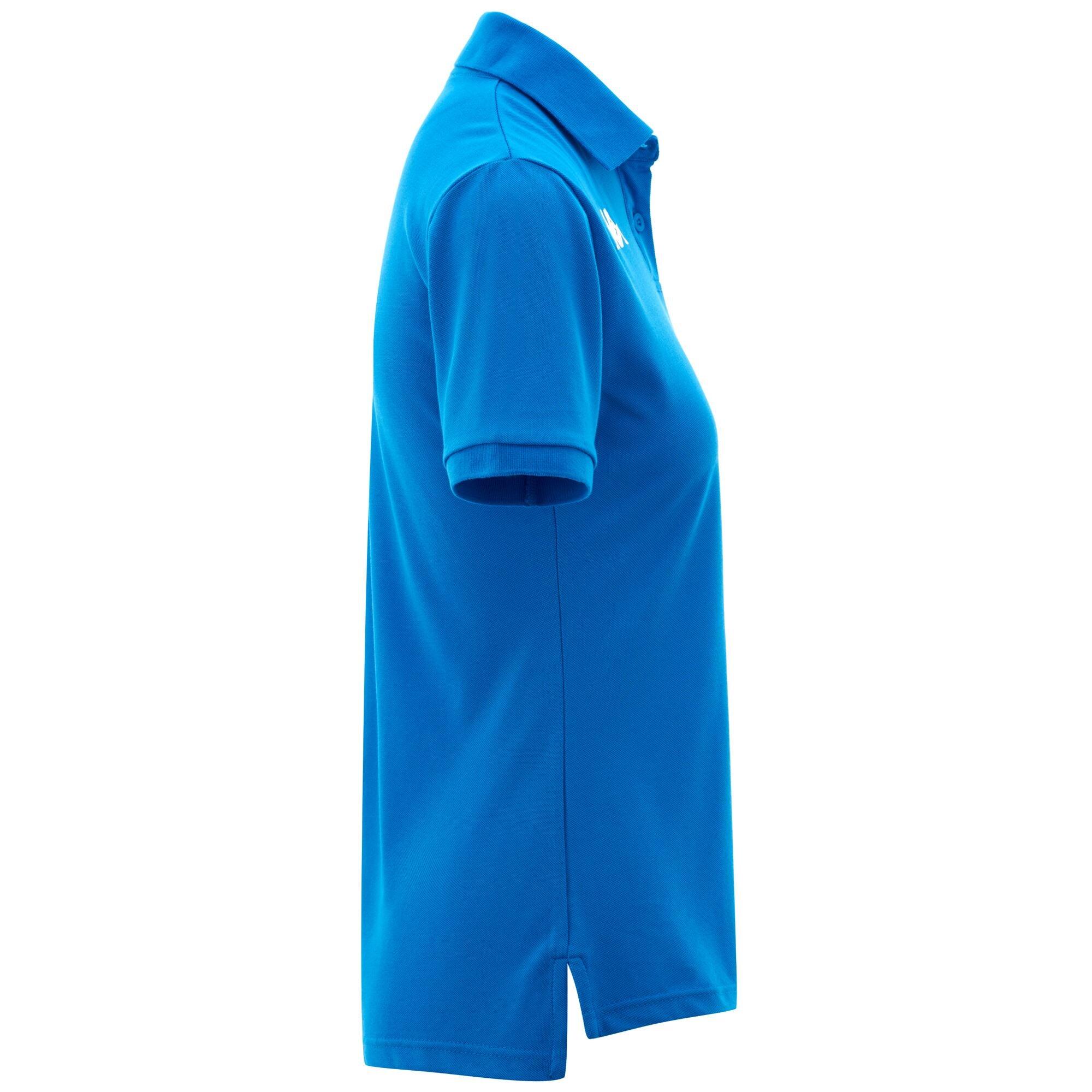 Polo da donna in cotone blu da golf 2/5