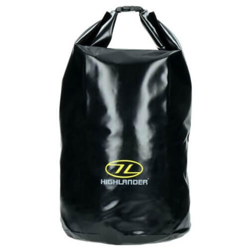 HIGHLANDER Wasserdichte Tasche Packsack Tri-Laminat PVC 29 Liter - Schwarz