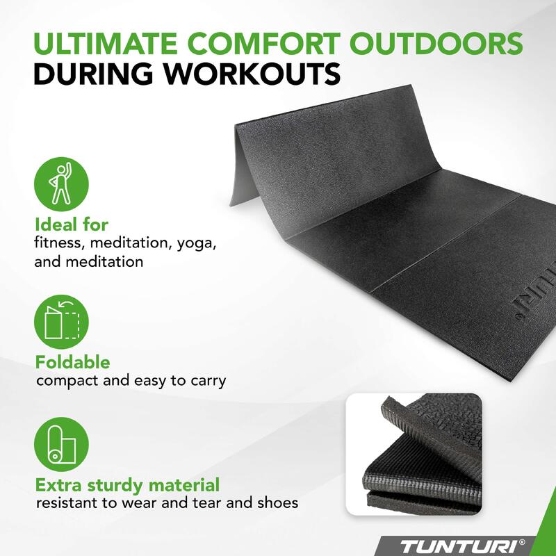 Tapis de fitness pour l'extérieur - Extra épais - Antidérapant - Pliable