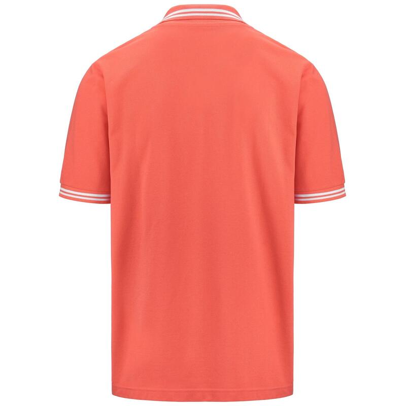 kappa polo maniche corte da uomo in cotone arancio da fitness