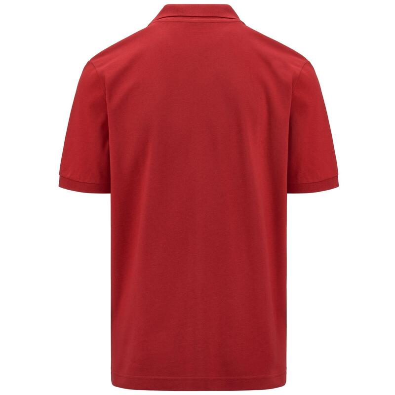 kappa polo maniche corte da uomo in cotone rosso da fitness