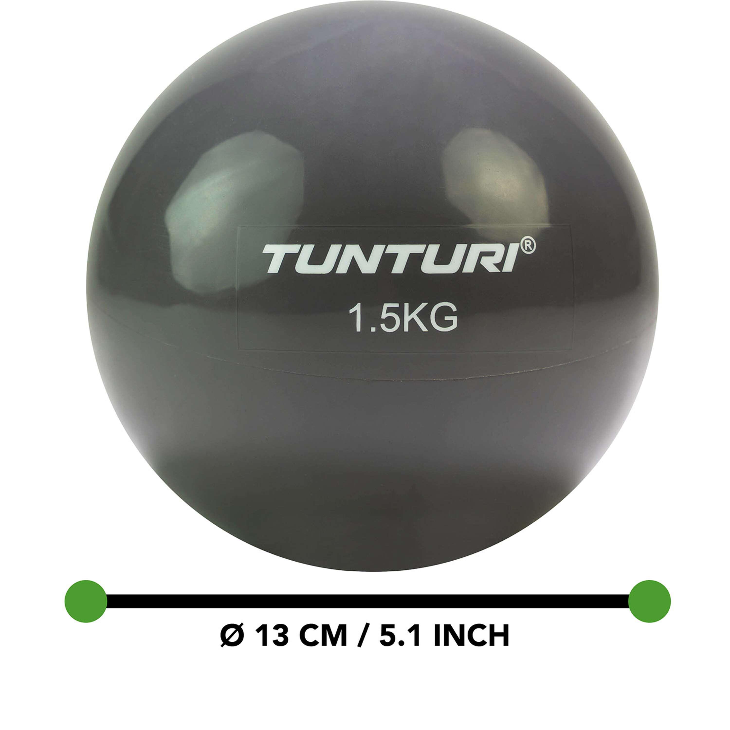 Tunturi Palla tonificante Yoga e Pilates 1,5 kg Antracite