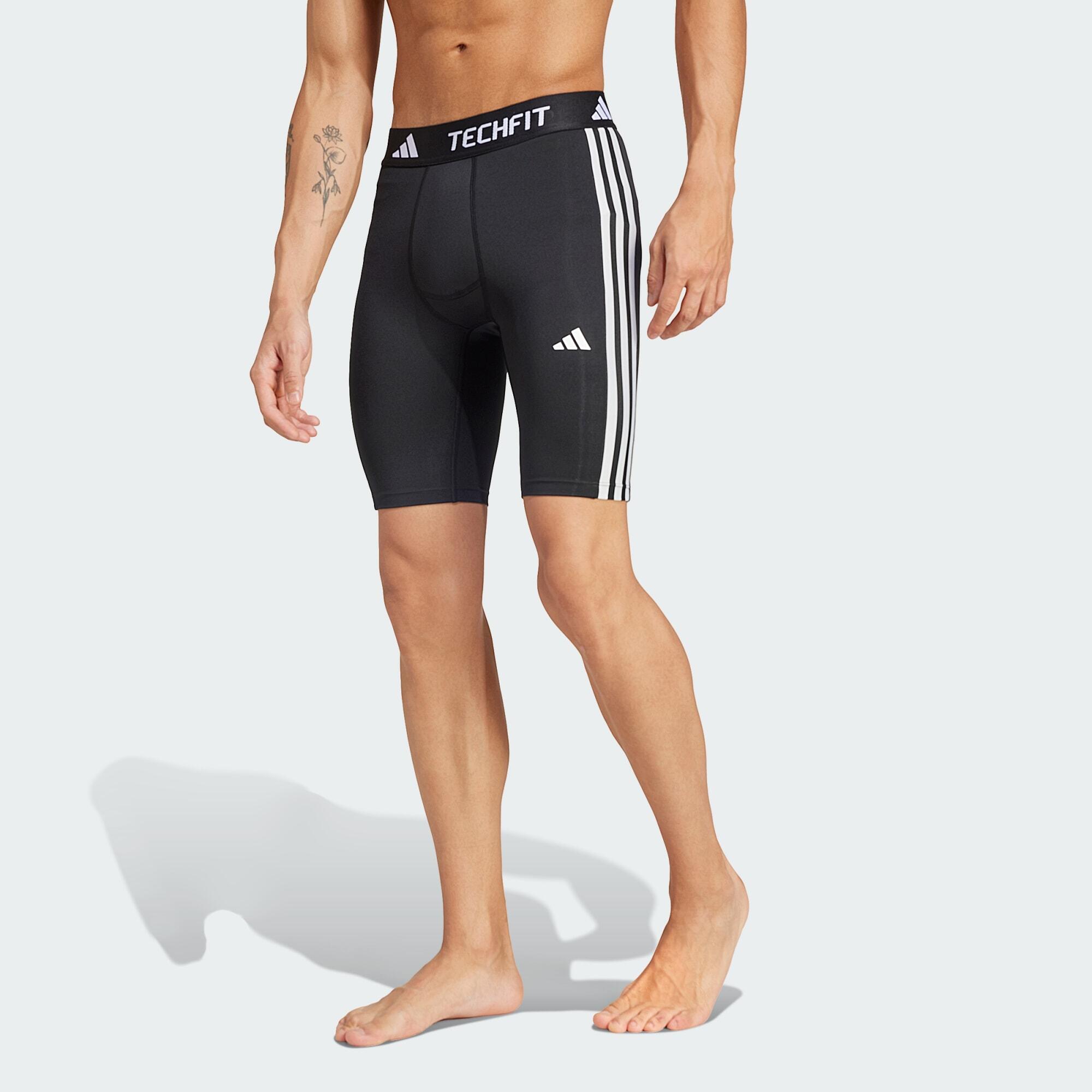 Adidas - Collant Court Techfit À 3 bandes Dédié À L’entraînement À La Compression - Short - Noir - S - Decathlon
