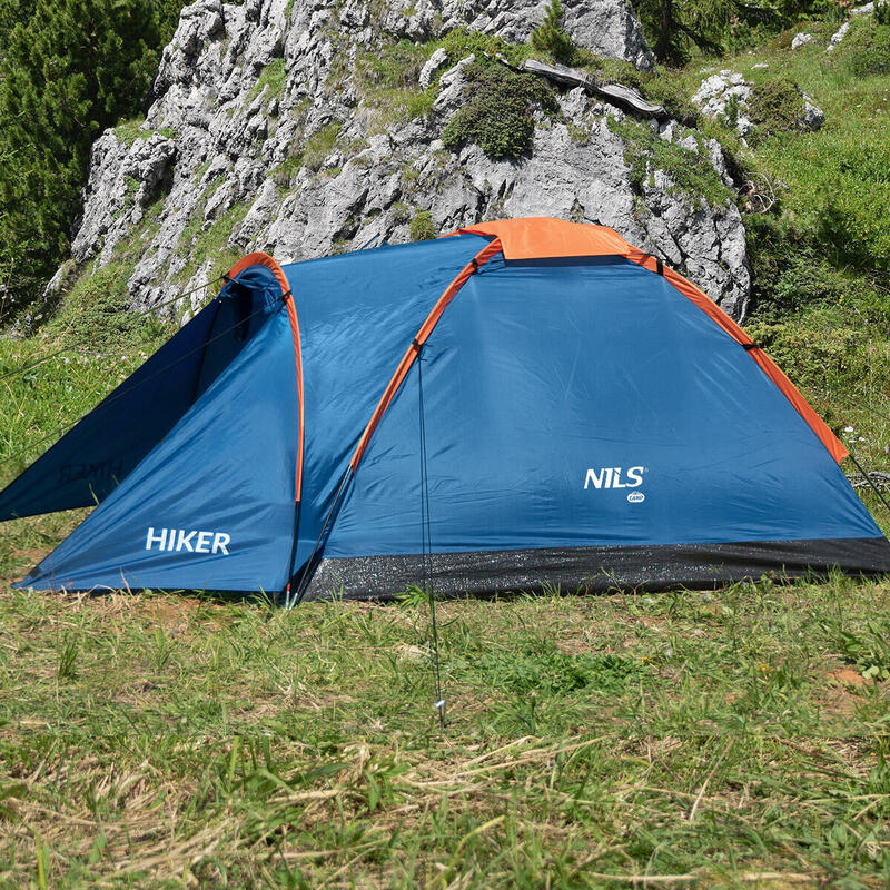 Cort camping 2 persoane Hiker impermeabil 3000mm Nils Camp NC6010