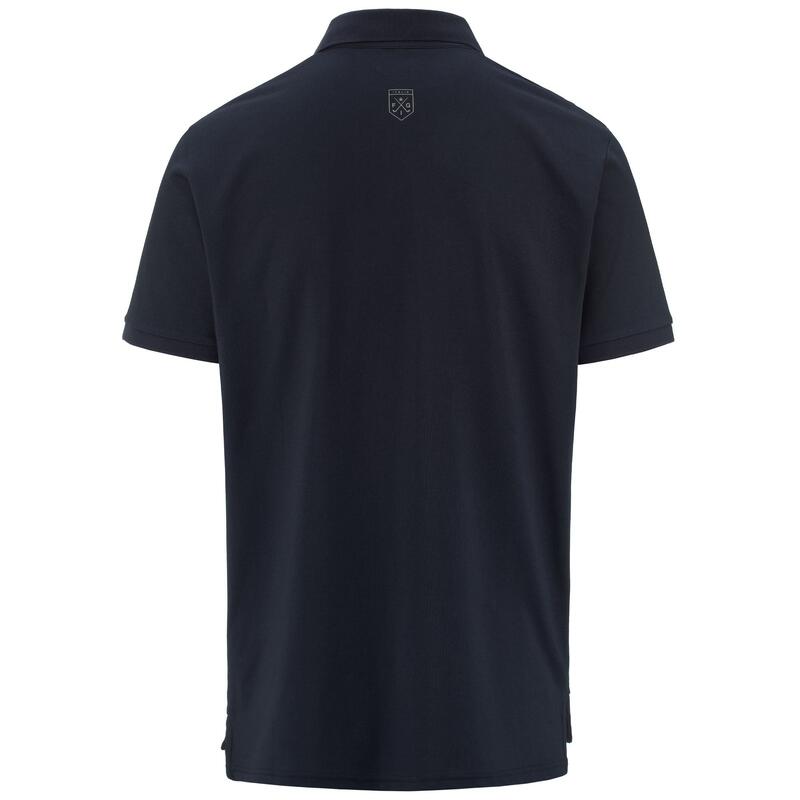 kappa polo maniche corte da uomo in cotone blu da fitness