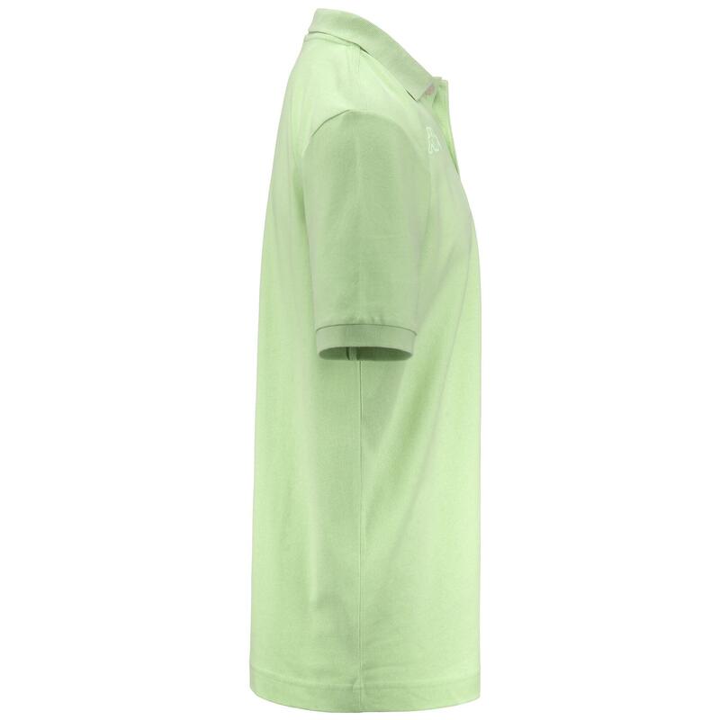 kappa polo maniche corte da uomo in cotone verde da fitness