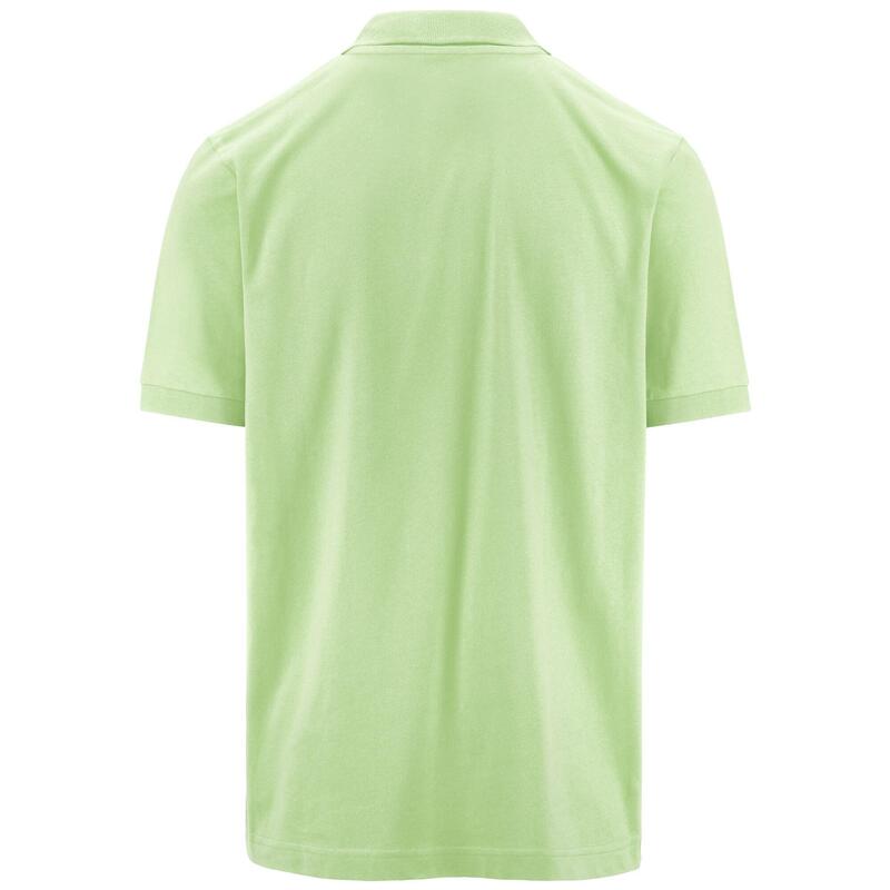 kappa polo maniche corte da uomo in cotone verde da fitness .