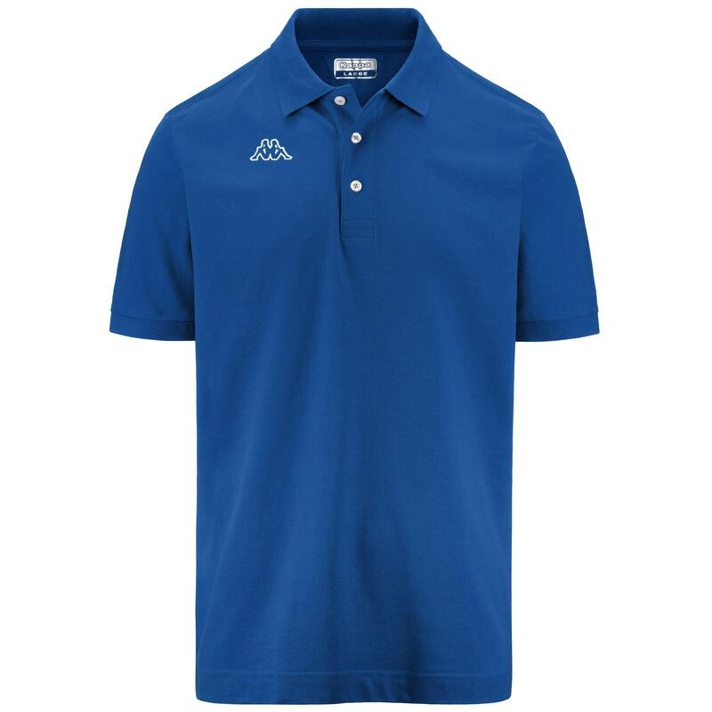 kappa polo maniche corte da uomo in cotone blu da fitness .