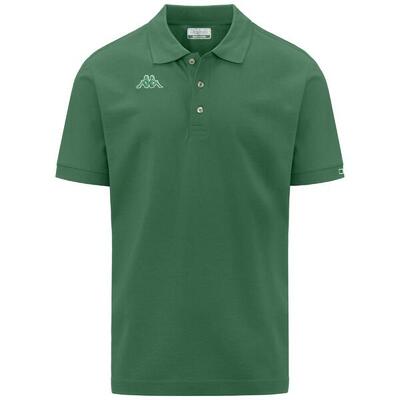 Polo da uomo in cotone verde da sportivo