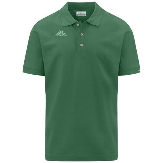 Polo da uomo in cotone verde da sportivo