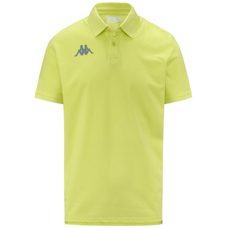 kappa polo maniche corte da uomo in cotone verde da cardio training