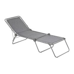 Lit de soleil pliant matelassé - SIESTA L - Gris - Lafuma Mobilier