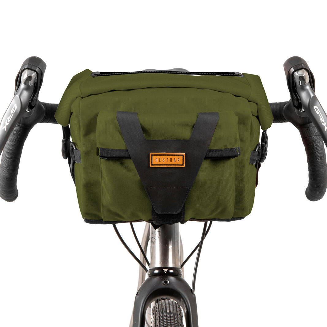 Borsa da manubrio RESTRAP Bar Pack Olive 10 L impermeabile 4/5