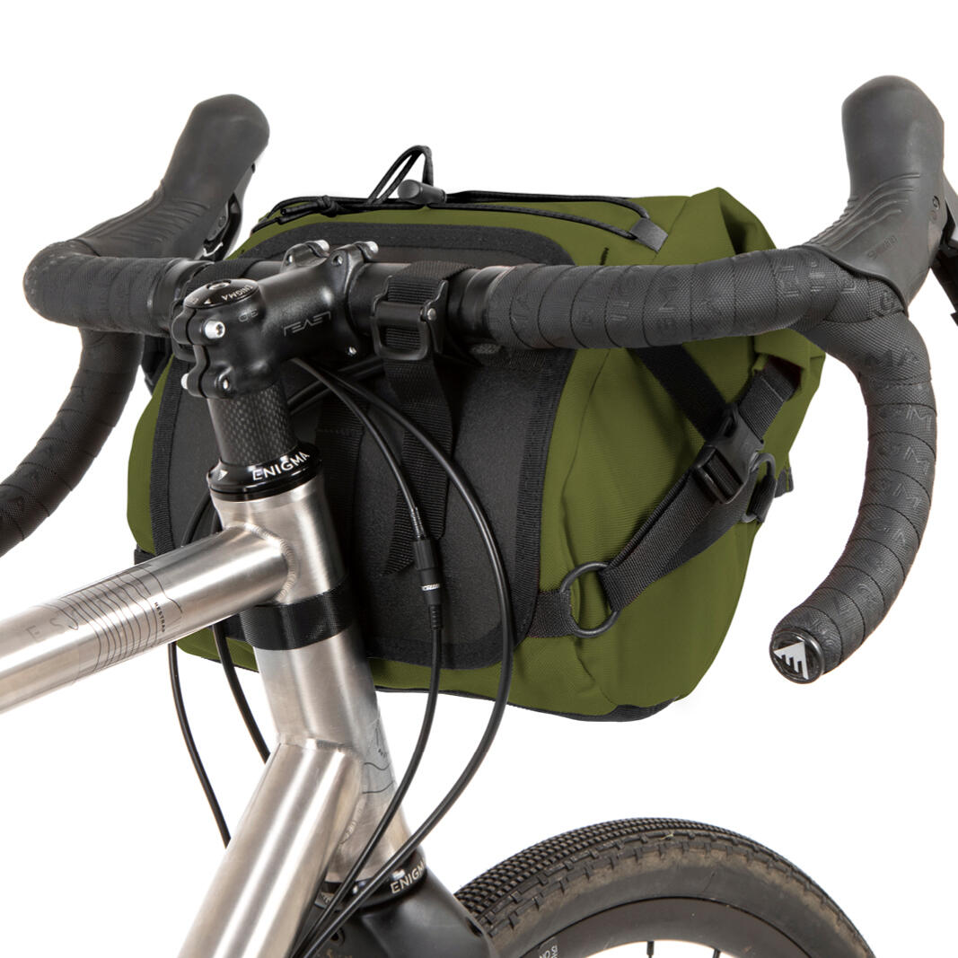 Borsa da manubrio RESTRAP Bar Pack Olive 10 L impermeabile 2/5
