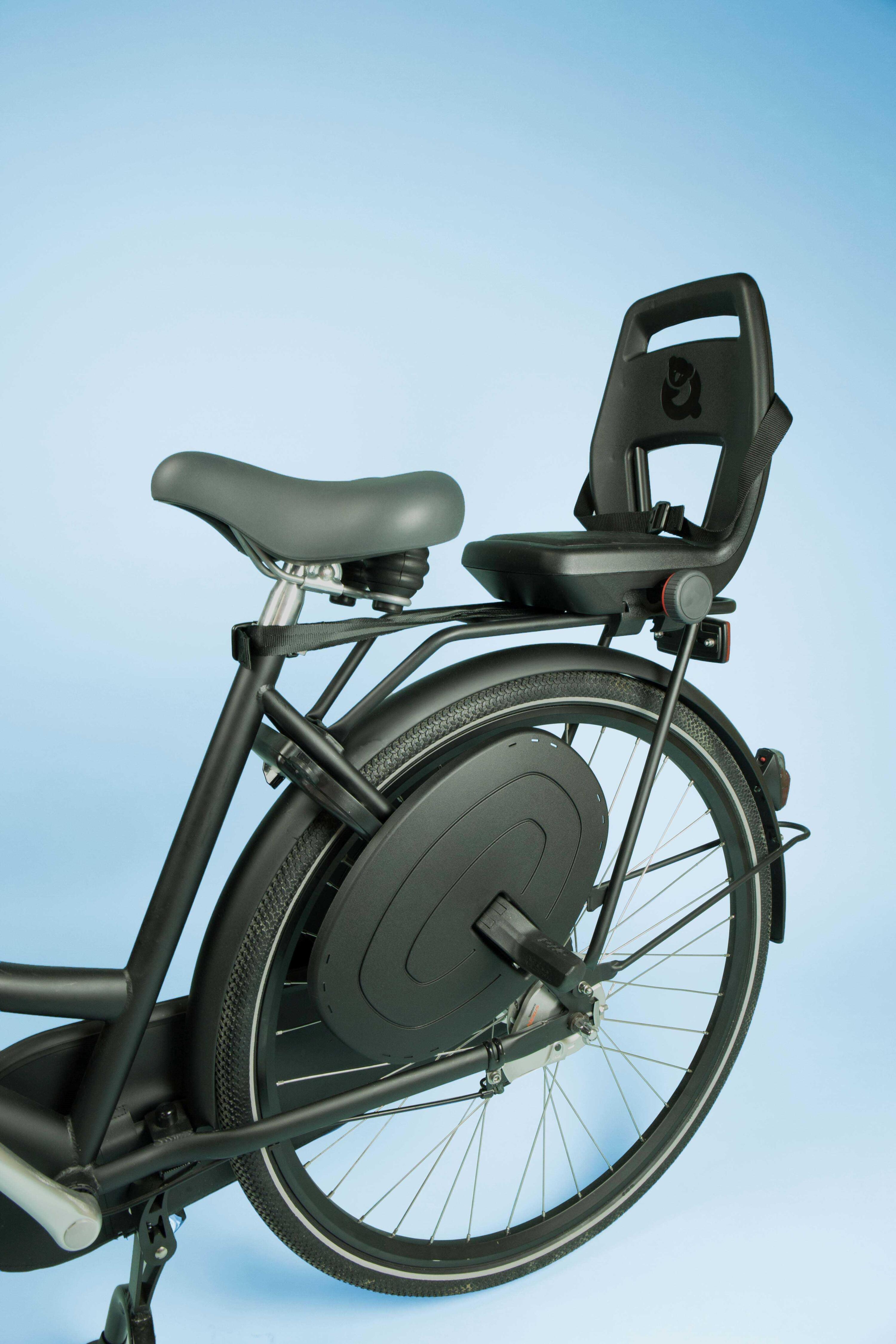 Qibbel Q344 achterzitje 6+ junior met voetsteunen en beschermplaten khaki zwart 2/4