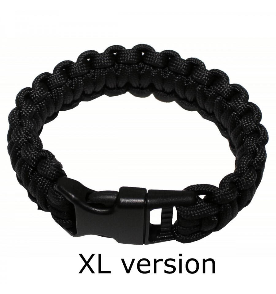Bratara paracord XL neagra MFH