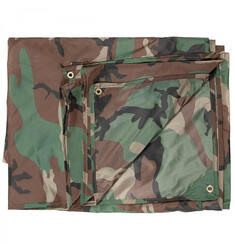 Bâche tarp polyester imperméable 300x330 cm camouflage woodland