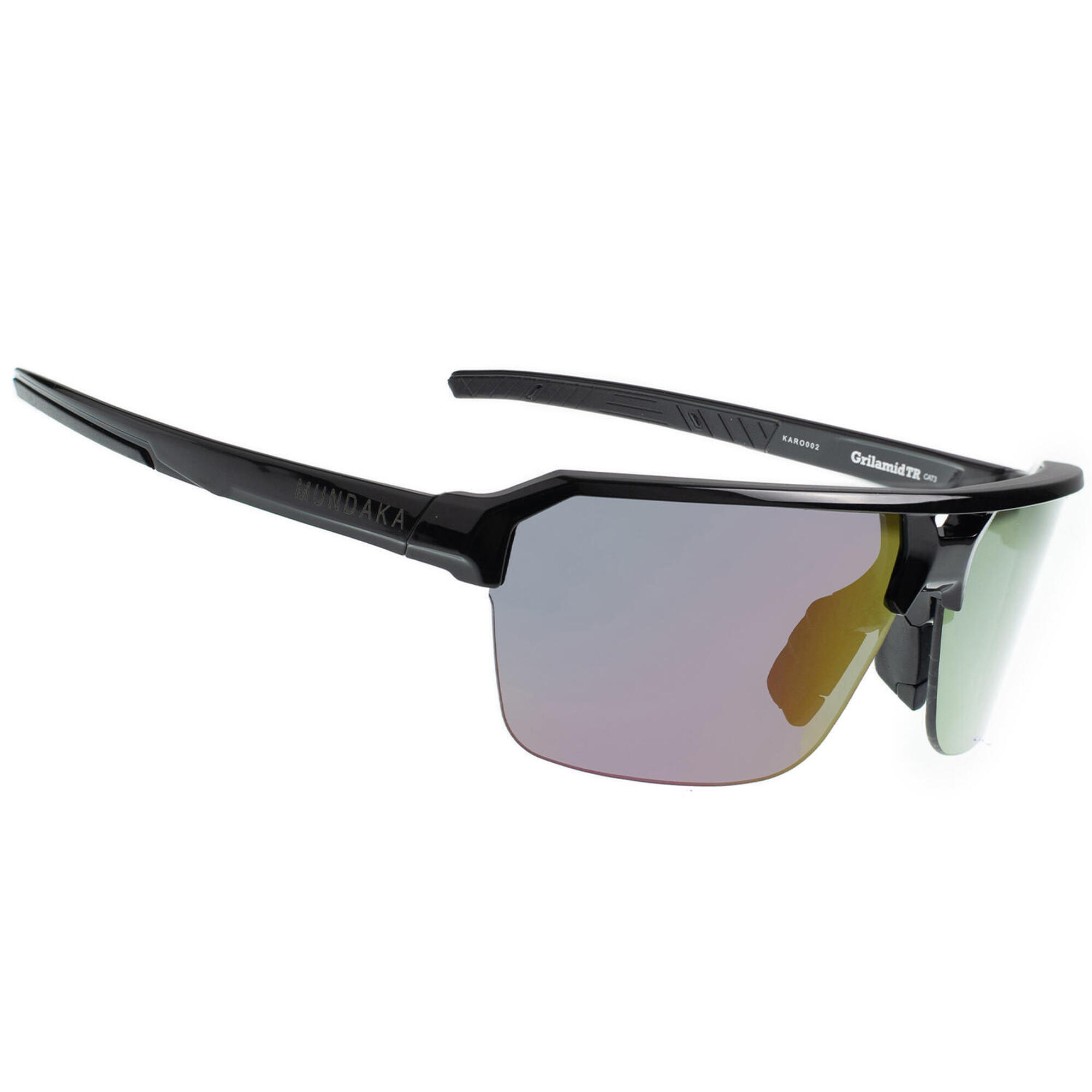 Mundaka - Lunettes De Soleil De Sport Karoo Noir, Cx Violet Et Doré - Cat.3 - Mundaka - Lunettes De Soleil - Jaune|noir|violet - Taille Unique - Decathlon