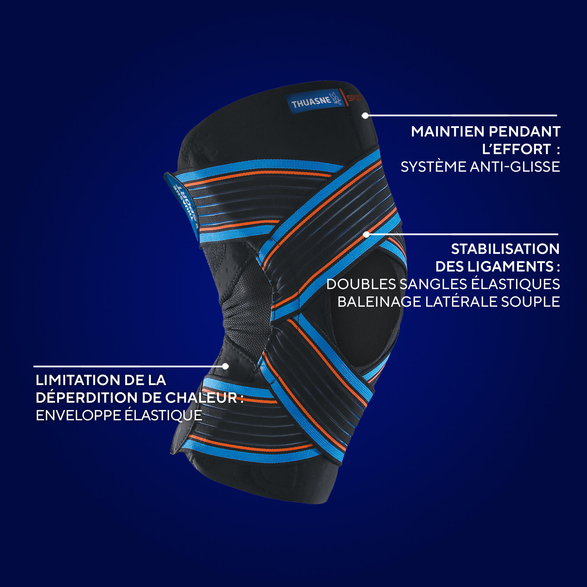 Genouillère strapping ouverte 5/6