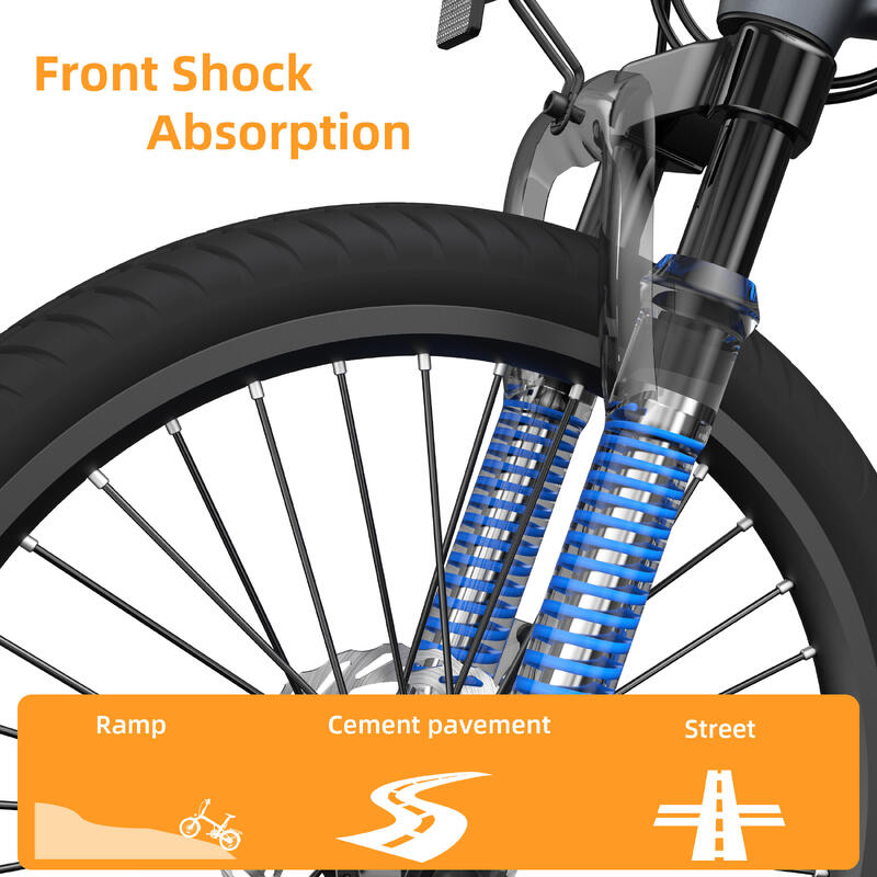 Bicicletă electrică pliabilă ADO Air20Pro, transmisie prin curea, motor Bafang