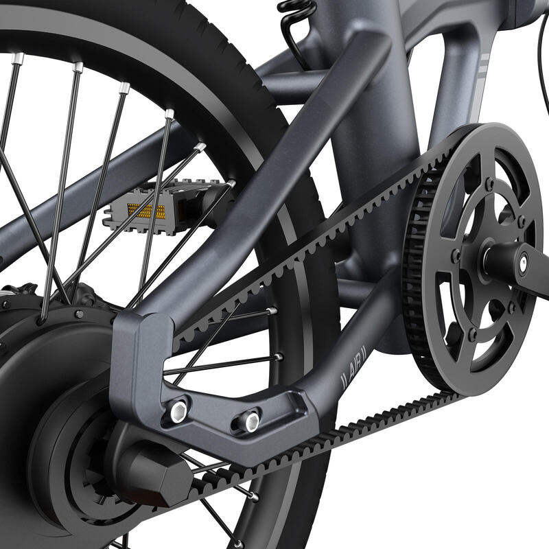 Bicicletă electrică pliabilă ADO Air20S, transmisie cu curea, 18,5 kg, aplicație