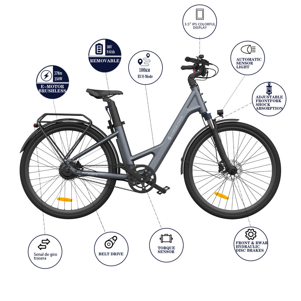 Rower elektryczny, e Bike dla dorosłych ADO EBIKE Air 28 cali, 36V