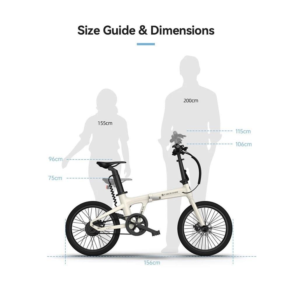 Bici elettrica pieghevole ADO Air20, EBike con trasmissione a cinghia, 17,5 kg 7/7