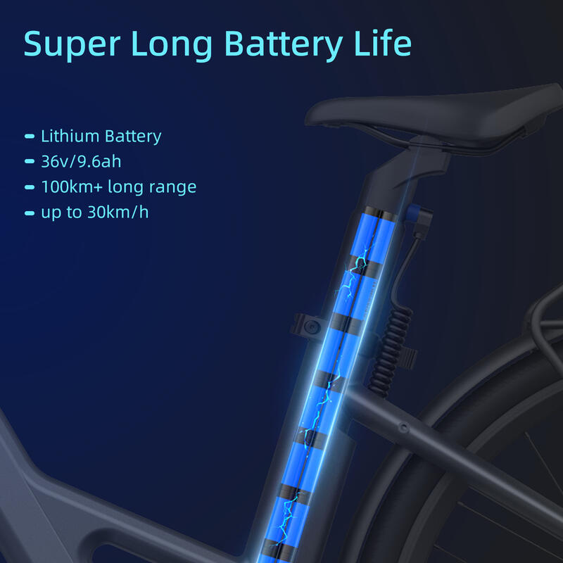 Bicicleta elétrica Transmissão por Correia Pedelec - Motor Bafang ADO Air28Pro