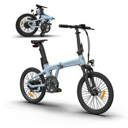 ADO Air20S Vélo électrique Pliable, EBike Entraînement par Courroie, 18.5kg, APP