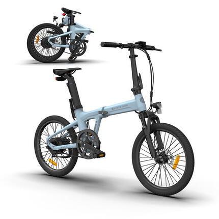 ADO Air20S Vélo électrique Pliable, EBike Entraînement par Courroie, 18.5kg, APP