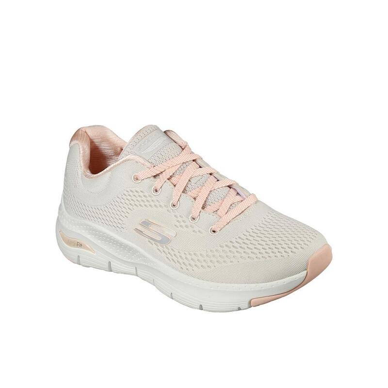 Zapatillas Deportivas Caminar Mujer Skechers 149057_NTCL Beige con Cordones