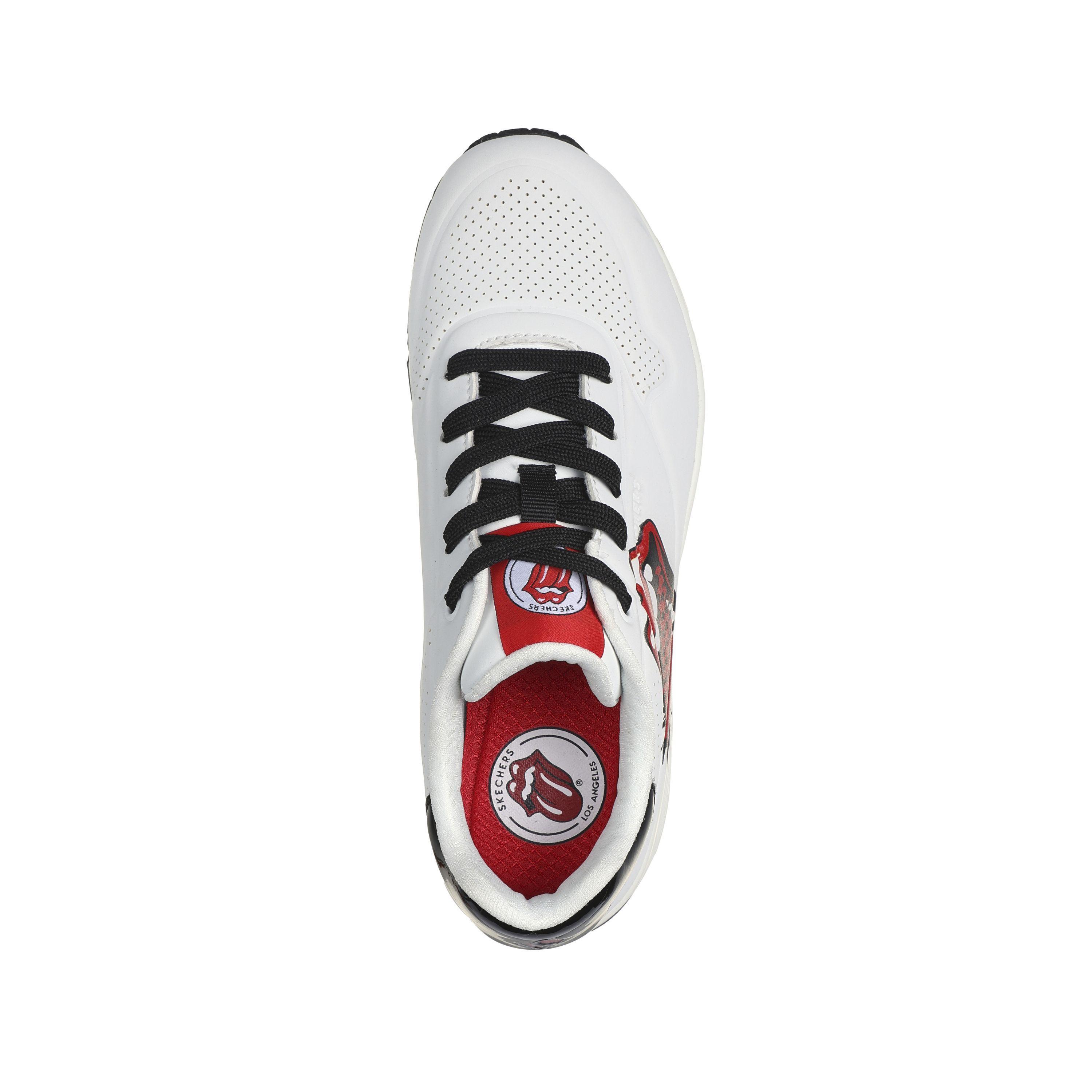 Y Original Baskets FEMME Skechers Uno Rolling Stones BLANC 3/5
