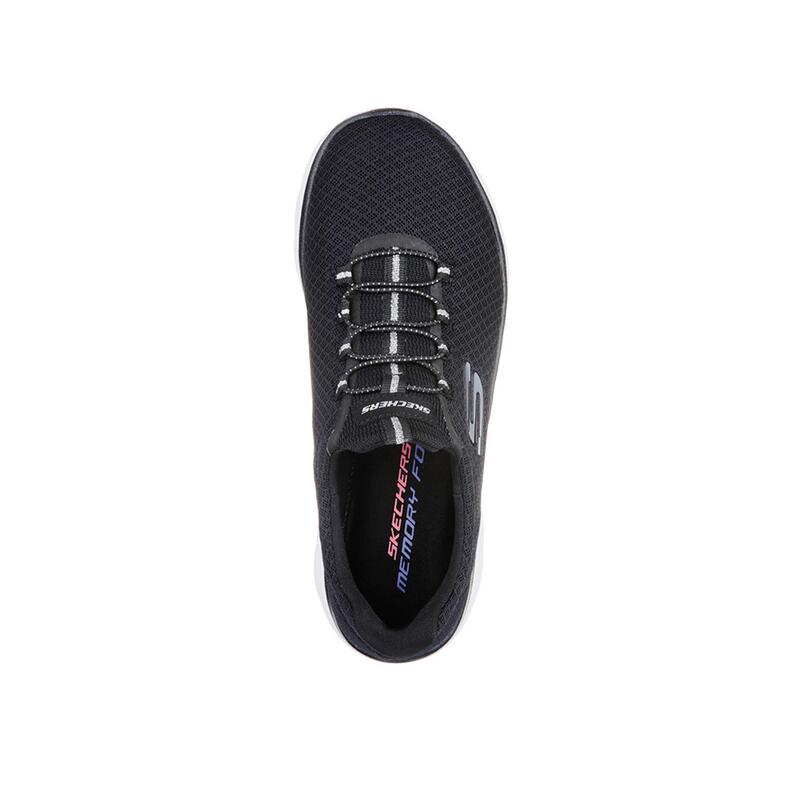 Zapatillas Deportivas Caminar Mujer Skechers 12980_BKW Negras con Cordones